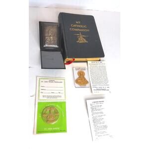 Vintage My Catholic Companion Bible Sacred Heart Auto Communion St Jude Lot Of 6